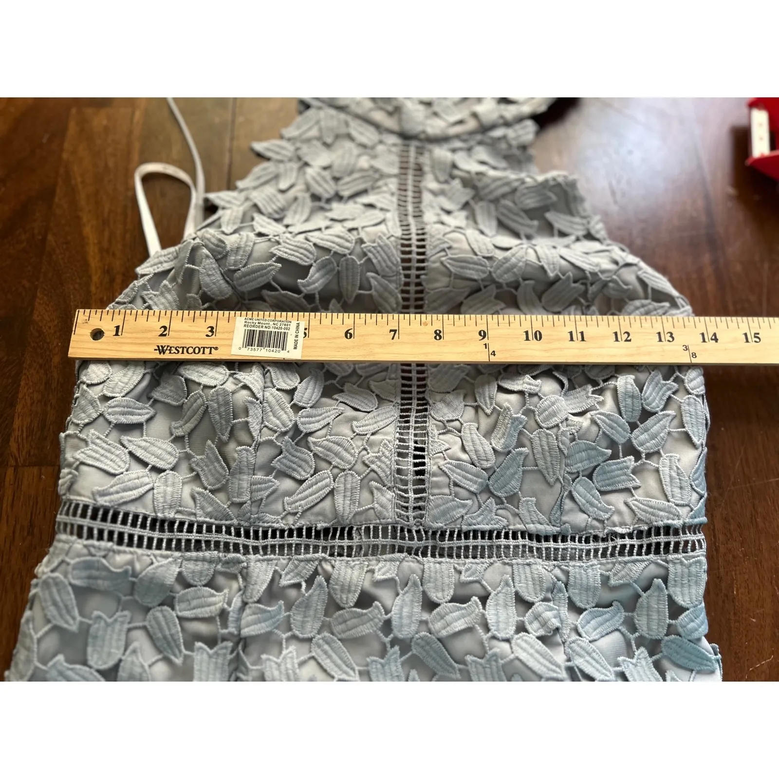 Bardot Dusty Blue Lace Halter Neck Midi Dress‎ Size S Occasion Cocktail Party - Image 10