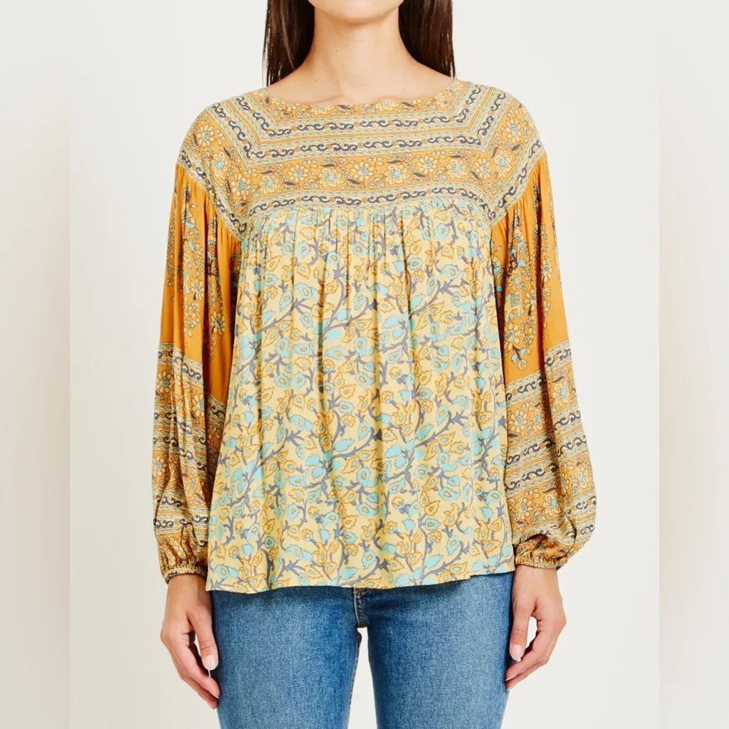 Spell & the Gypsy Delirium Boho Blouse Size Small Gold - Image 10