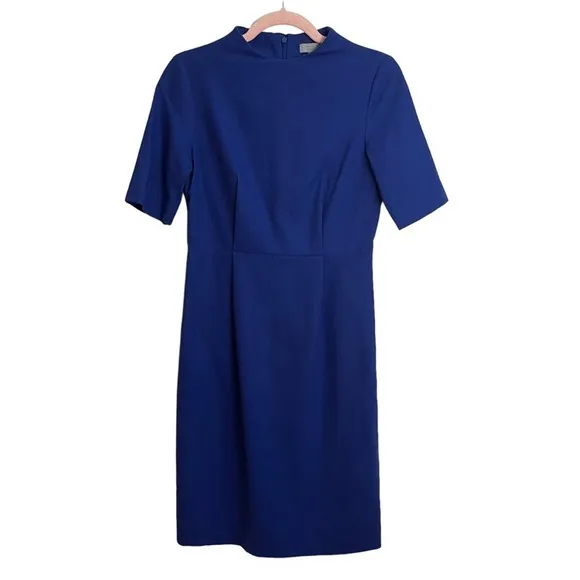COS Cobalt Blue Wool Blend Sheath Dress - Image 2