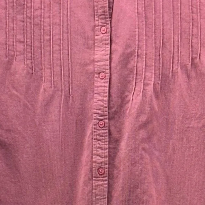 Woman Within Corduroy Button Up Blouse Pink 4X - Image 8