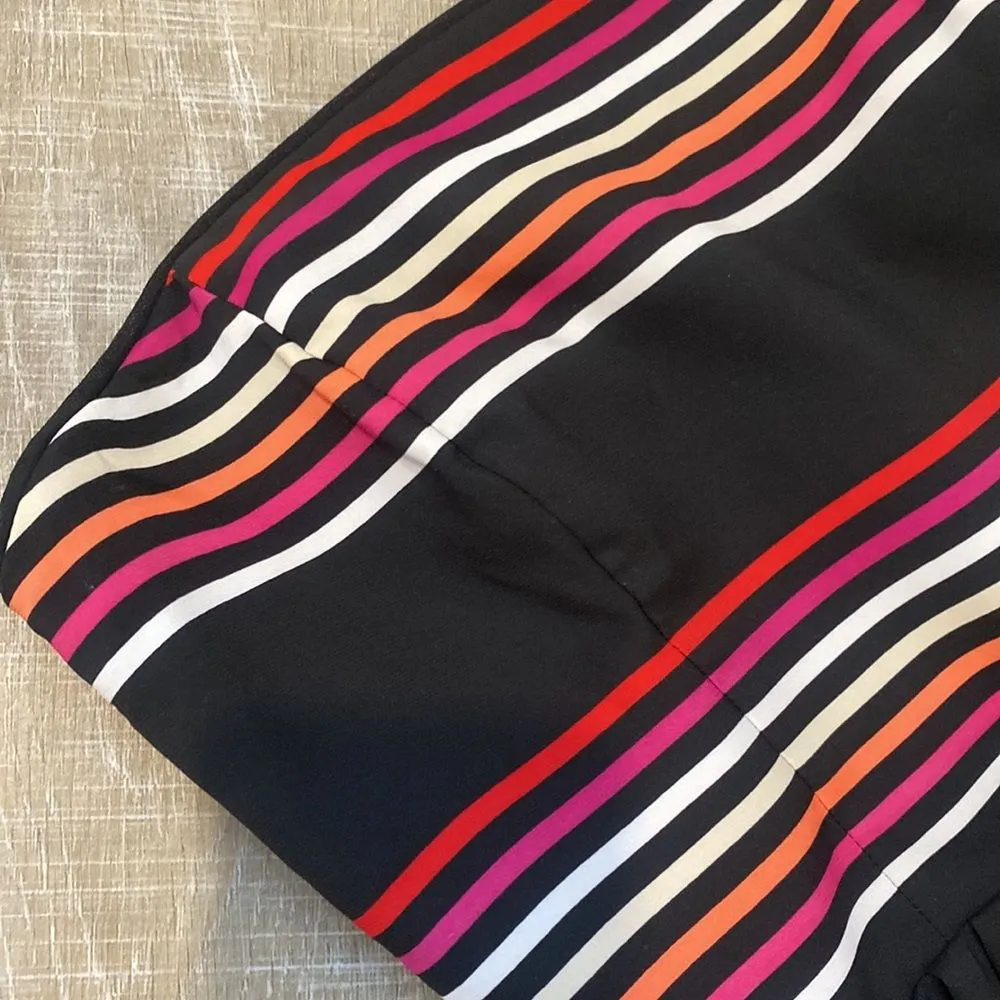 White House Black Market Multicolor Striped Strapless A-line Dress Size 2 Preppy - Image 4