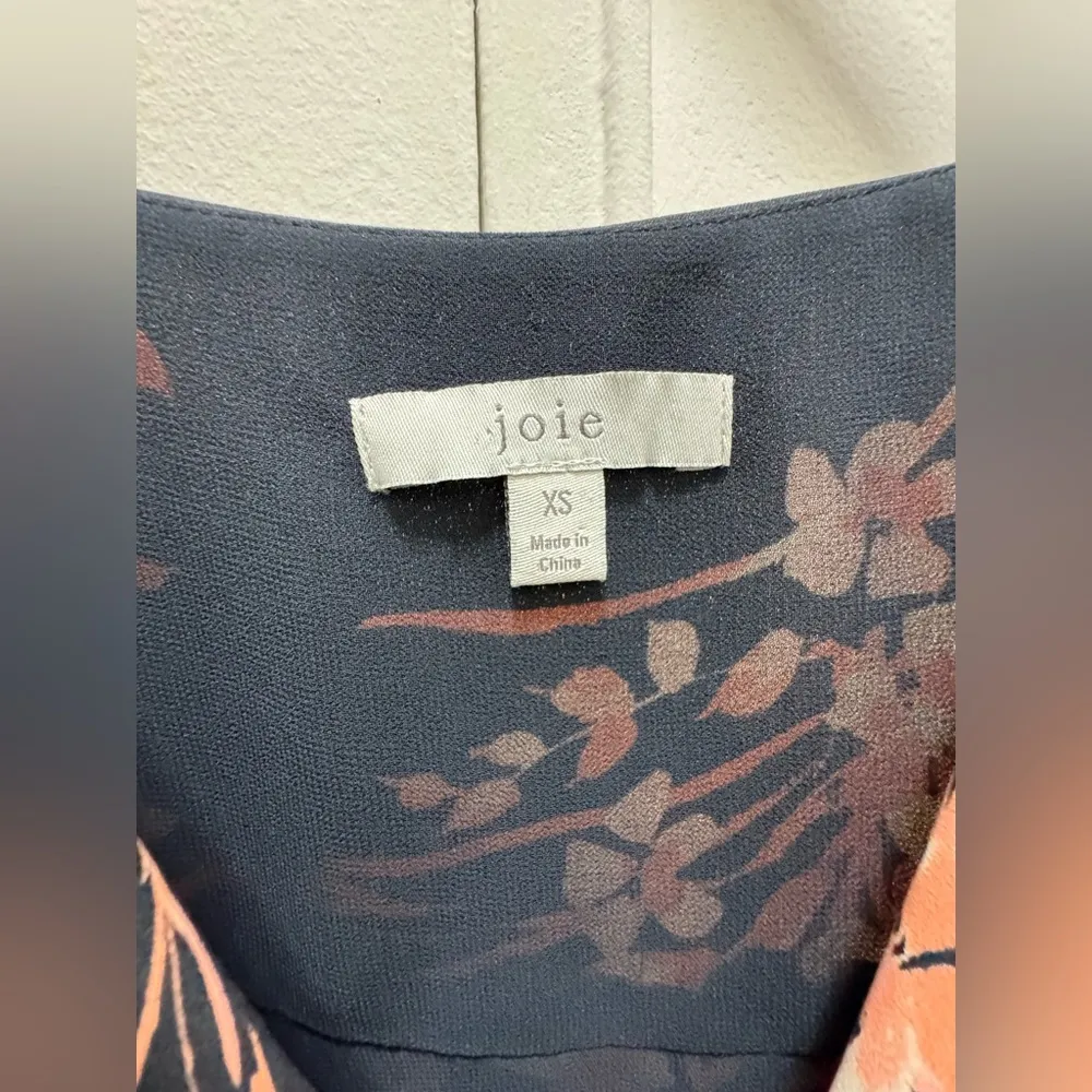 Joie Almona Floral Print Button Front Maxi Satin Dress Size XS - Image 10