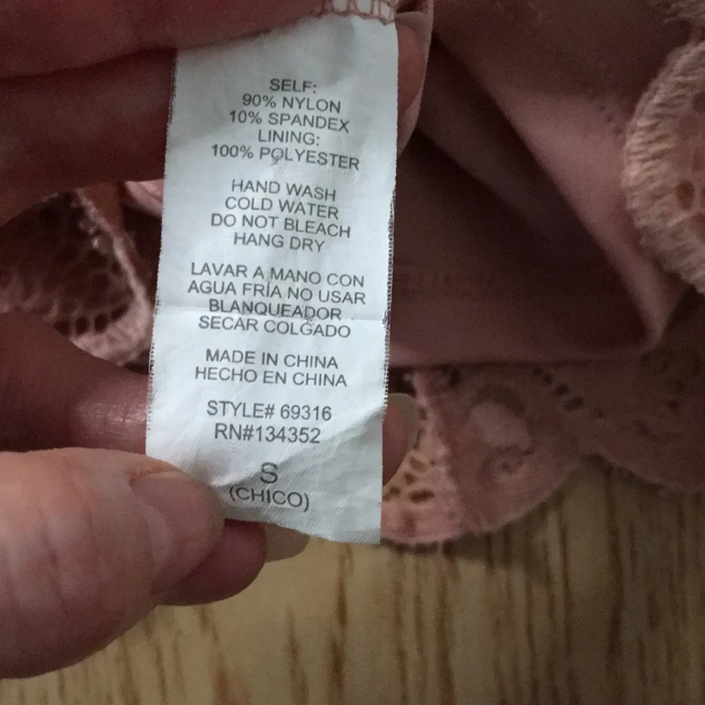 Womens Divided Elegant Lace Sleeveless Lined Dress Faded Pink Size Small - Image 7