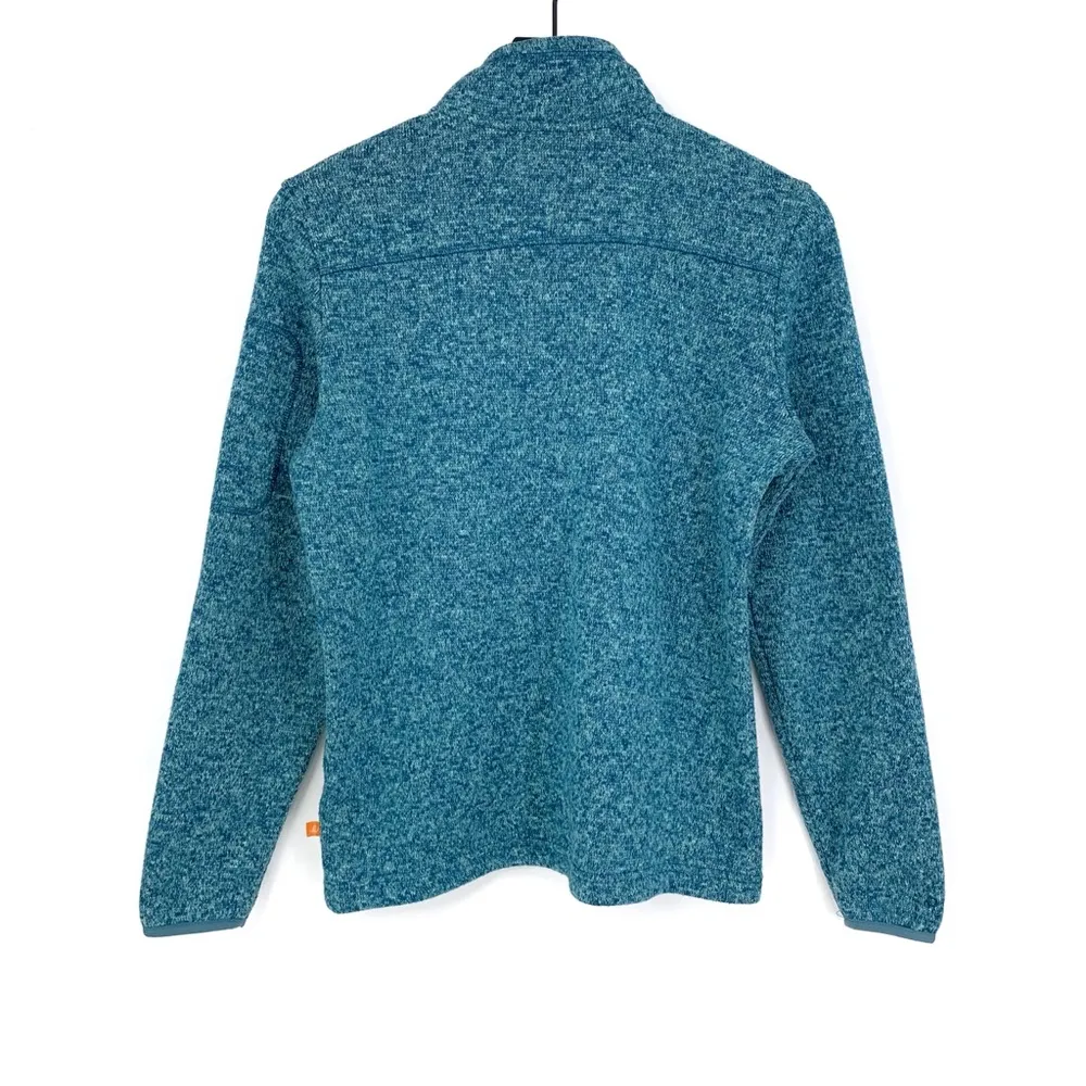 ORVIS 1/4 Zip Knit Pullover Sweater Teal Blue Green S - Image 9