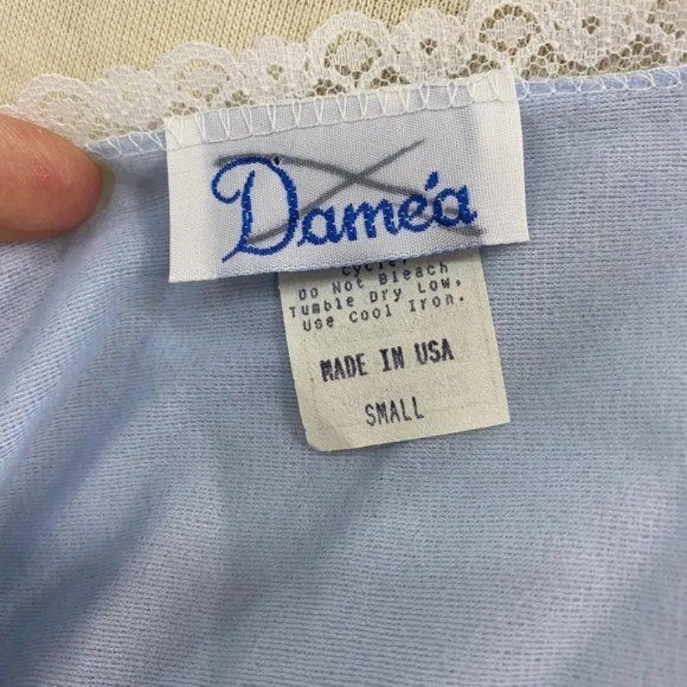 Vintage "Damea" Nightgown Cotton Flannel Romantic Prairie Granny Core Small - Image 6