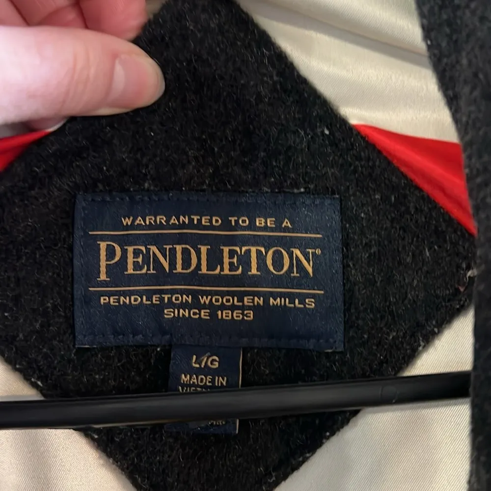 Pendleton Women's Water Resistant Cascade Wool Campbell Coat Charcoal Size L - Image 2