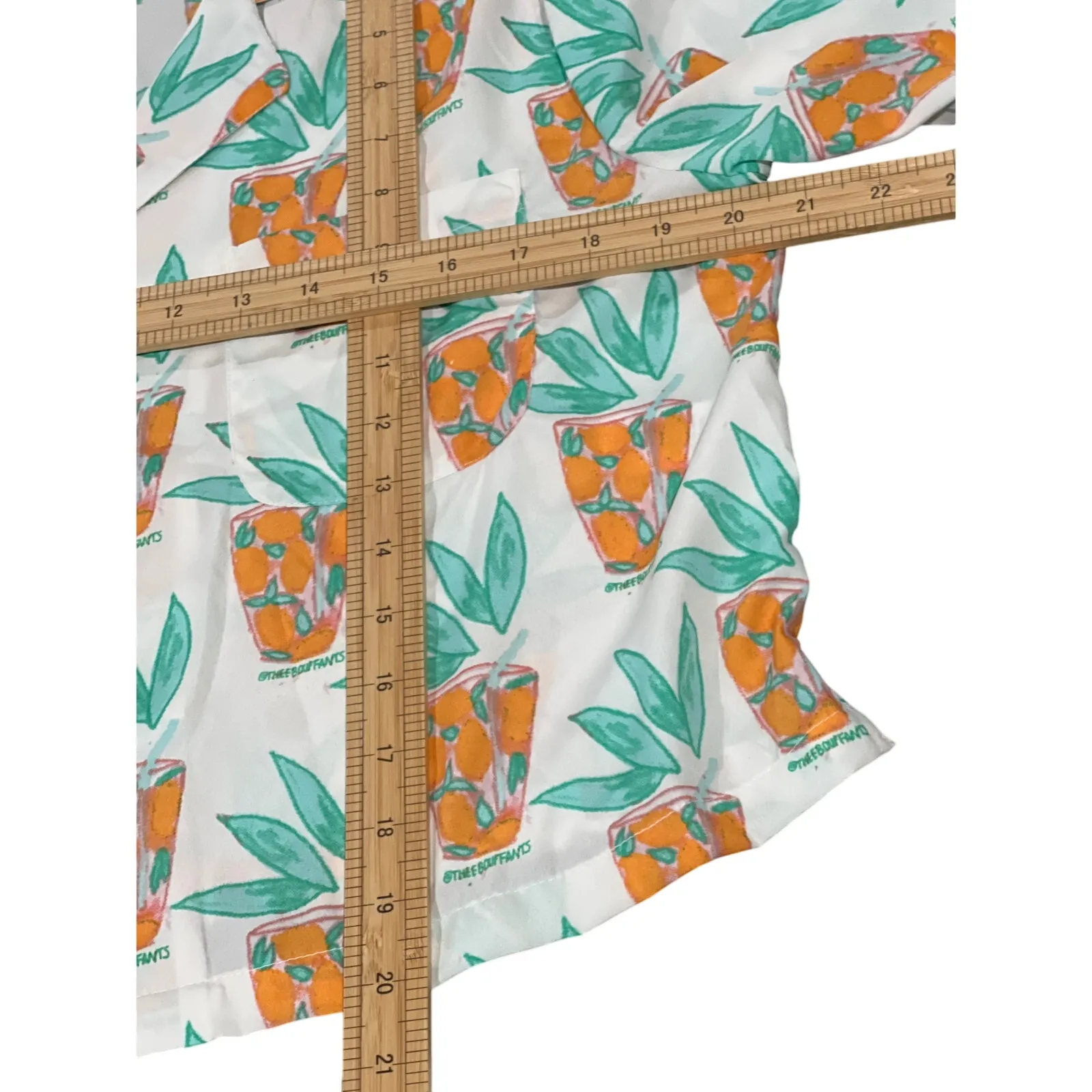 Bouffants & Broken Hearts Lemonade Print Pajama Shirt Women's Size M Quirky Fun White Size M - Image 10