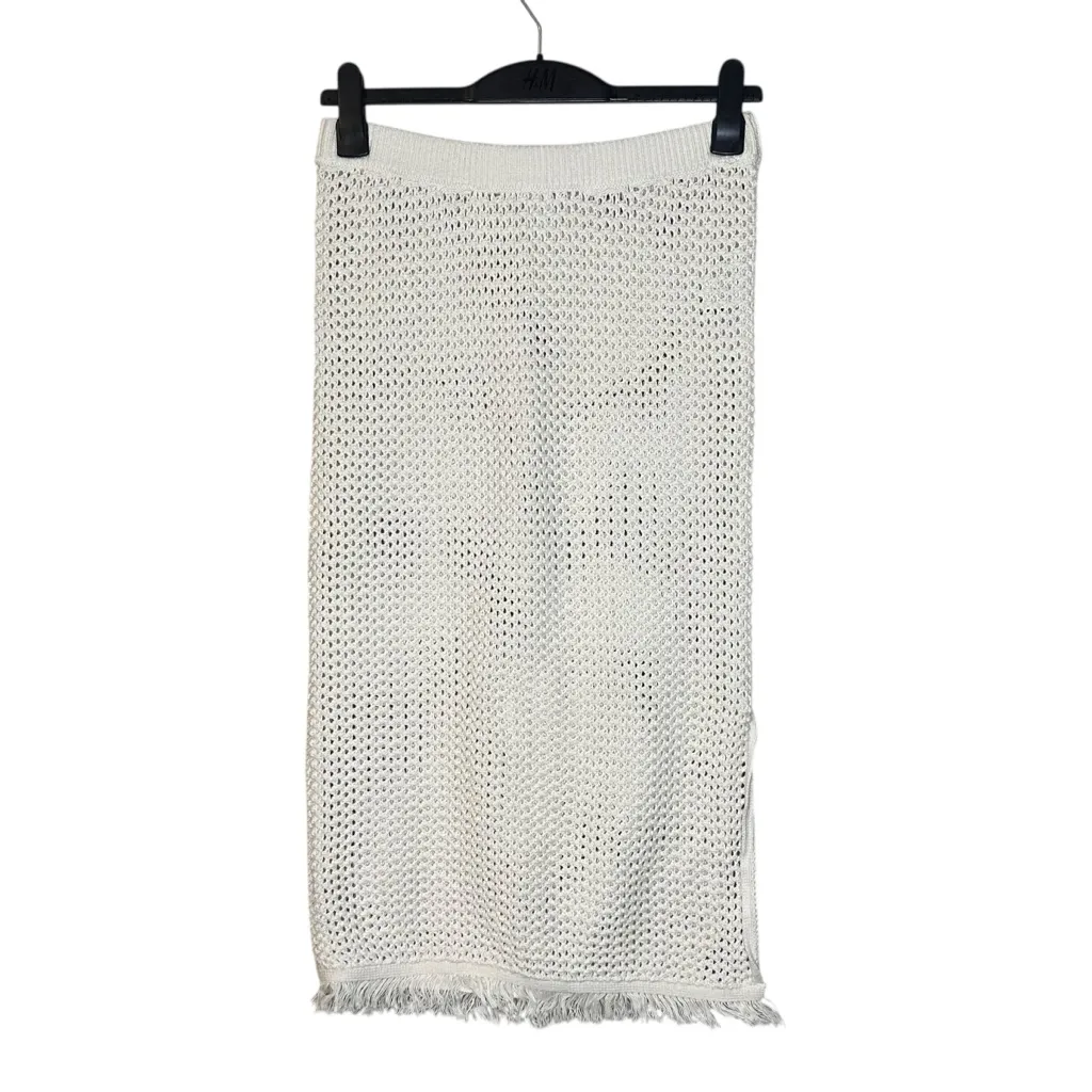 Old Navy Open-stitch Midi Skirt Cream Size Small Swim Cover Up Resortwear - Image 2