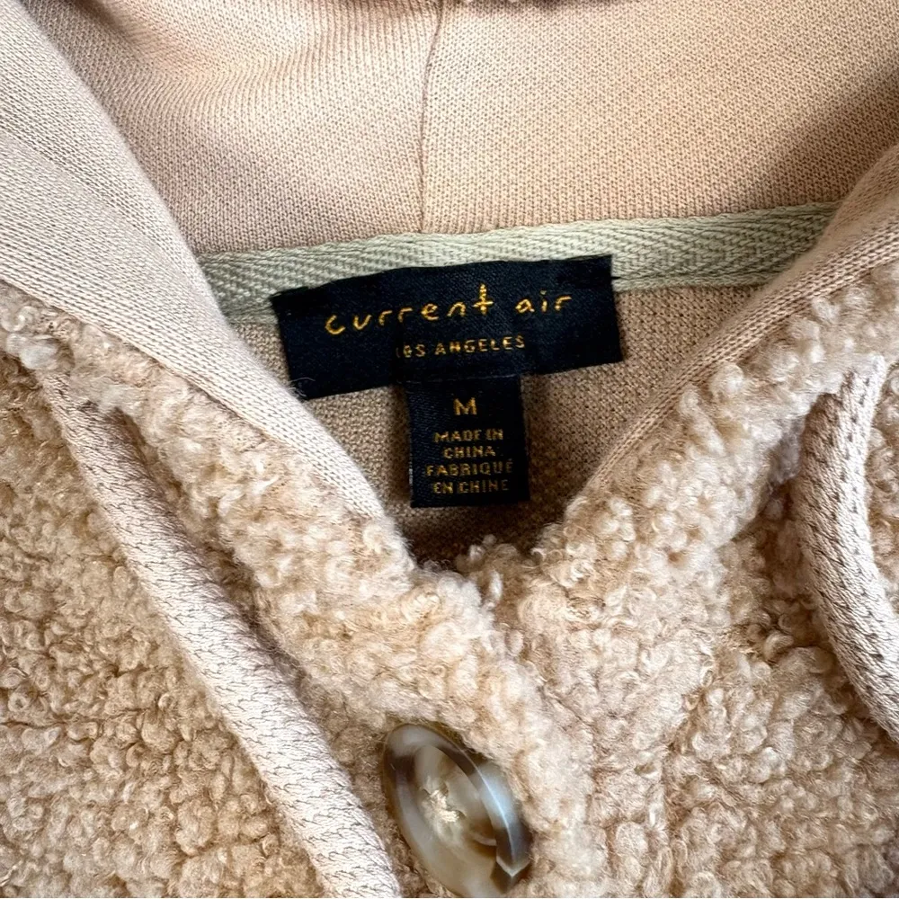 Current Air x Anthropologie Callan Sherpa Teddy  Hoodie in Camel - Image 10