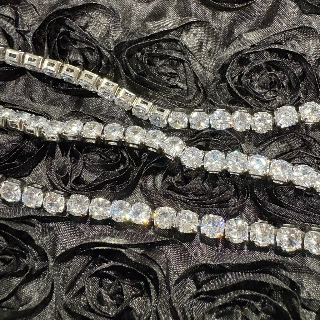 Fabulous Tennis necklace and bracelet set Silver - Image 8