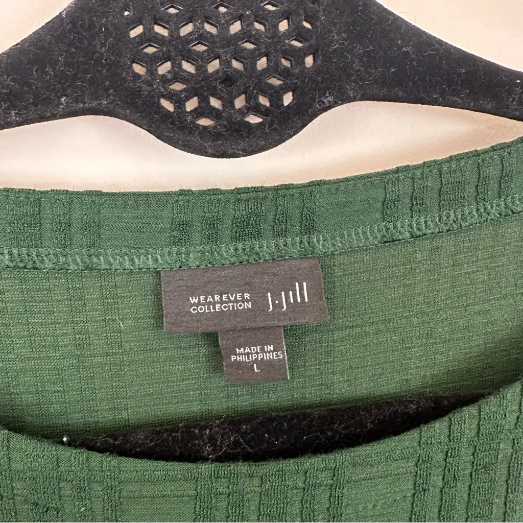 J. Jill Wearever Collection Green Textured Tunic Top Size Large Women’s - Image 4