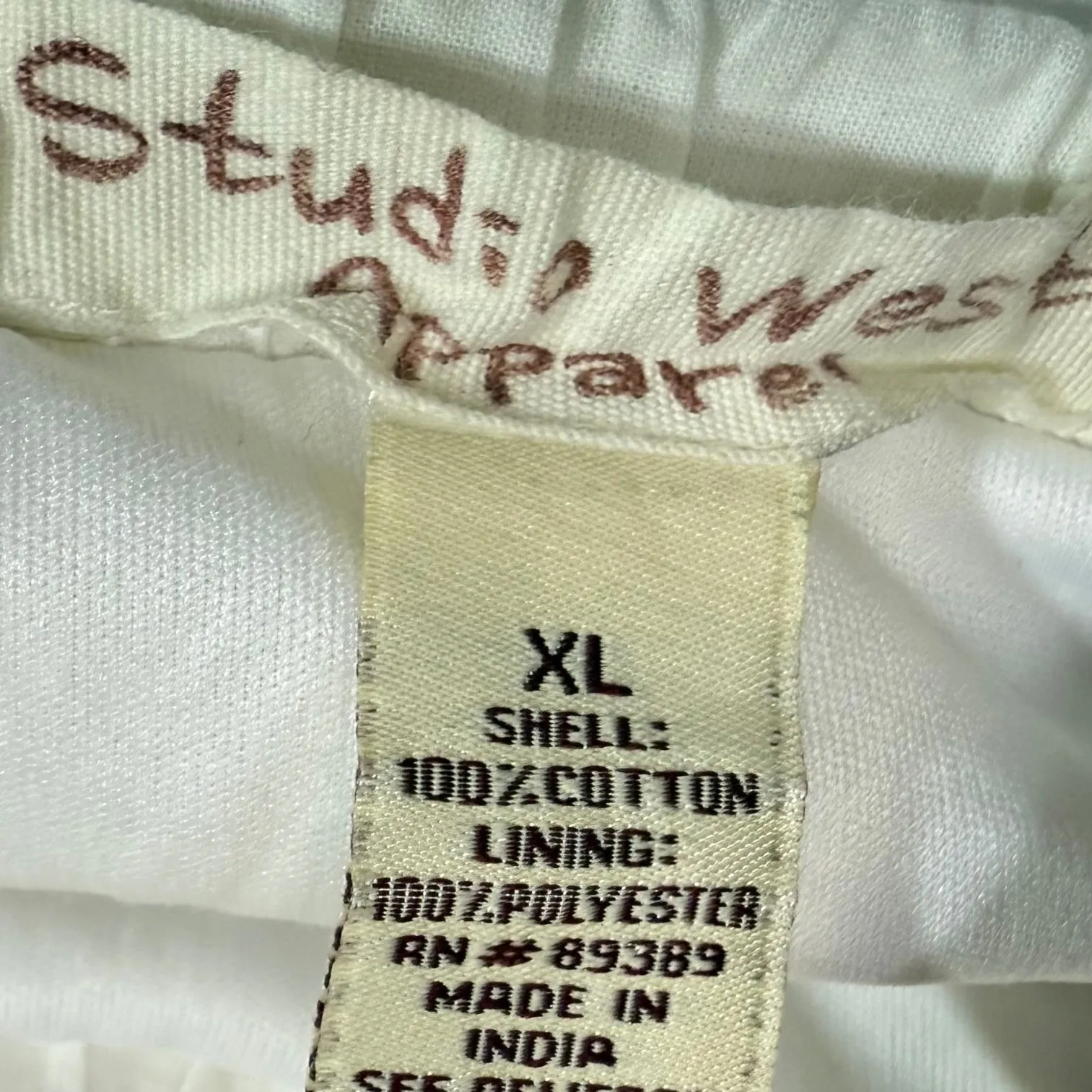 Studio West XL Midi Skirt White Boho Ruffle Tiered Prairie Cottage Peasant Retro - Image 6