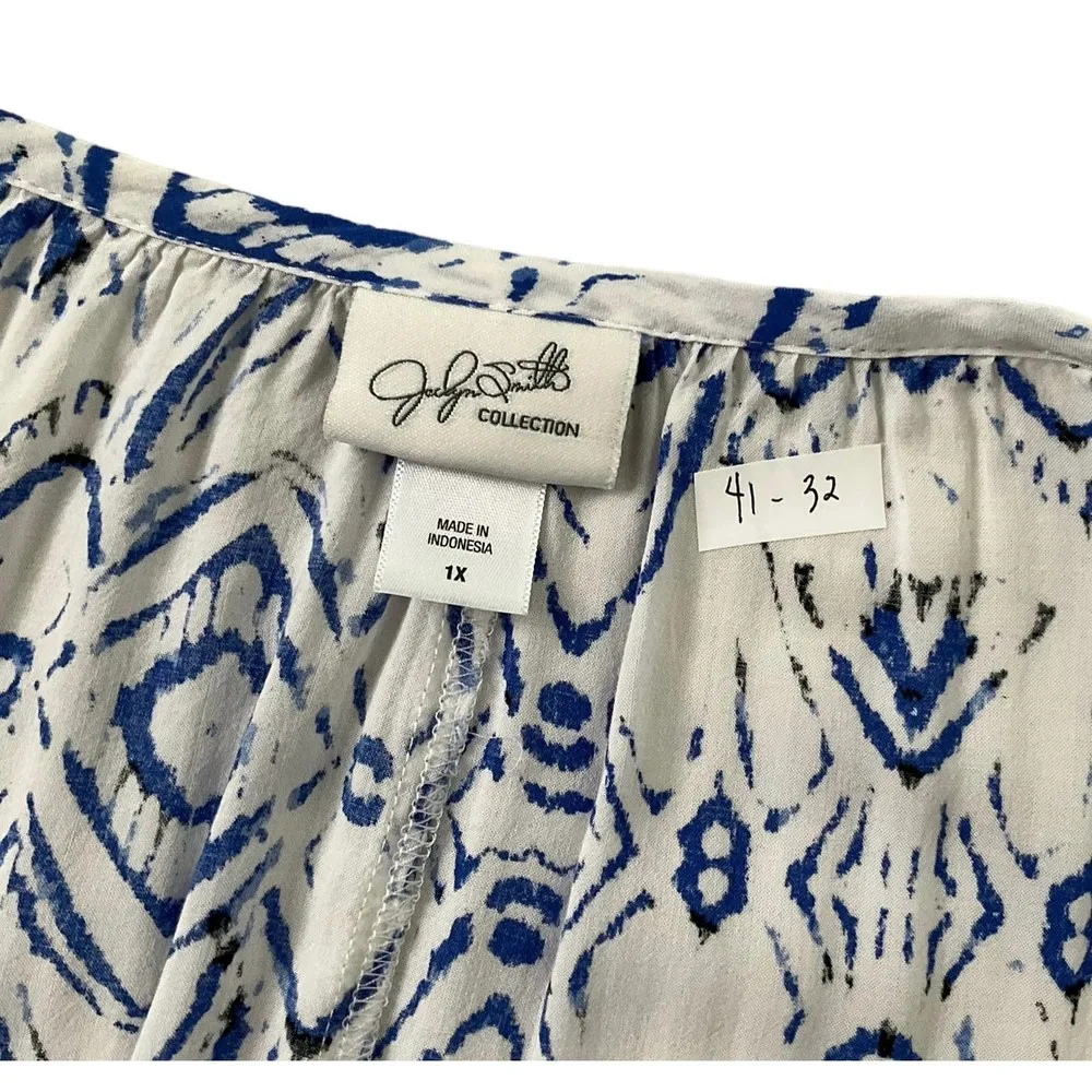 Jaclyn Smith White Blouse Top Plus Size 1X | 41-32 - Image 4