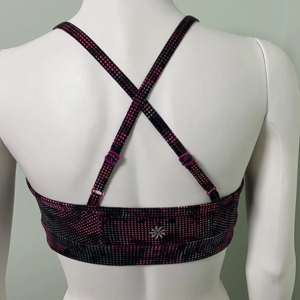 Athleta Dot Maze Comfort Zone Sports Bra Small - Image 4