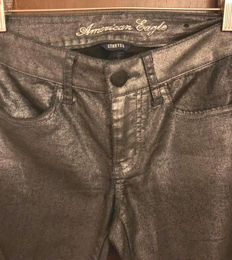 AEO Metallic Skinny Jegging - Image 4