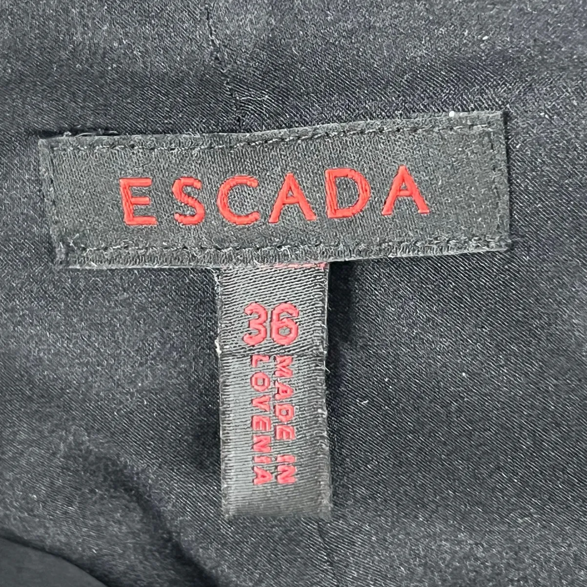 Escada Pencil Skirt US 4 Black Gold Linen Silk Blend Brocade Abstract Glamour - Image 10