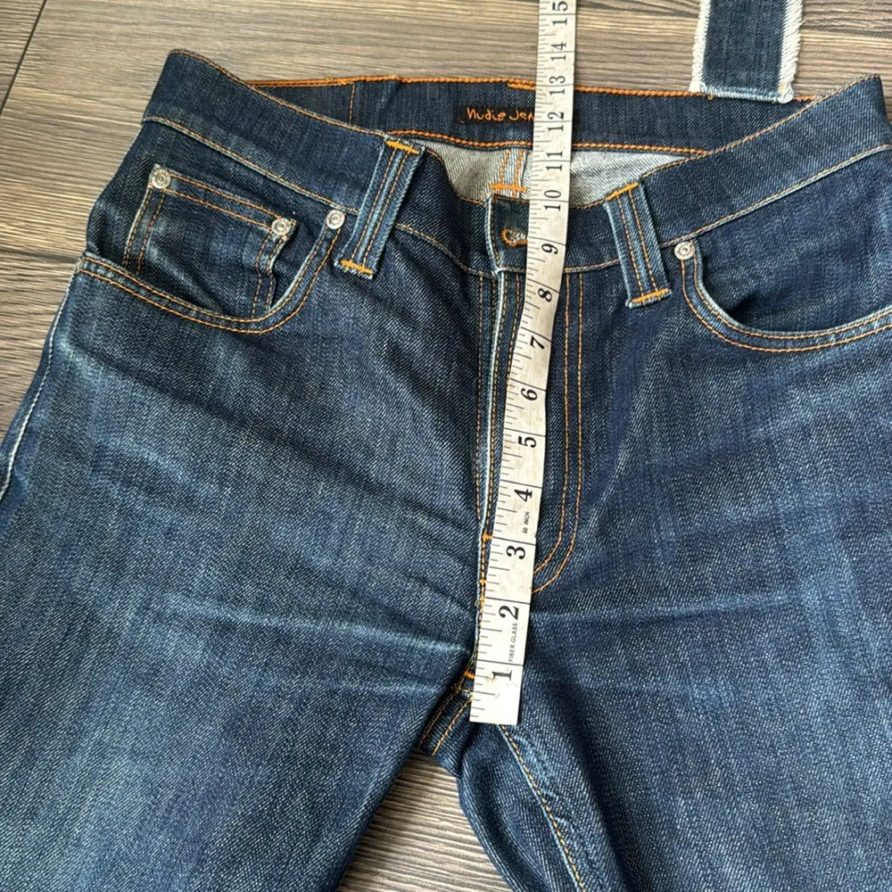 Japanese brand Nudie Jeans Slim Jim Vintage Mens Denim Pants Jeans Size 30 Blue - Image 8
