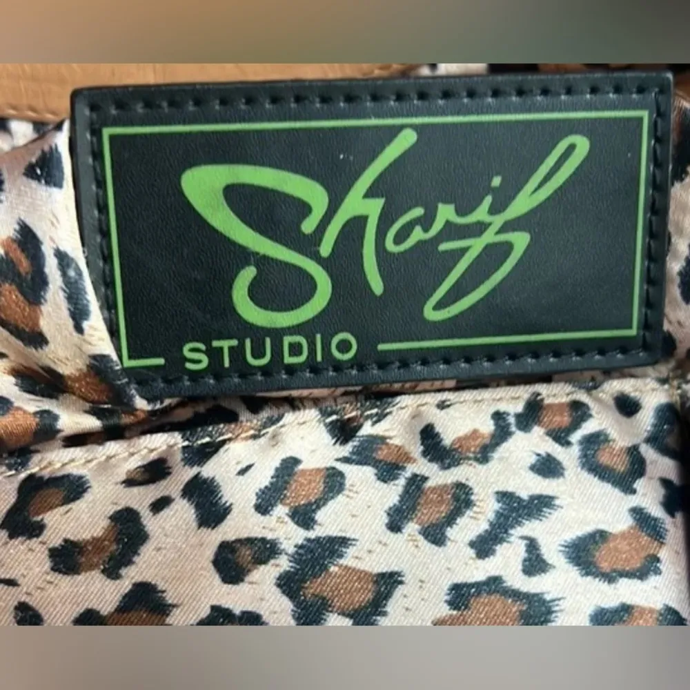 Sharif Leather Suede and Wool Herringbone Satchels Shoulder Bag Vintage Purse Brown - Image 13