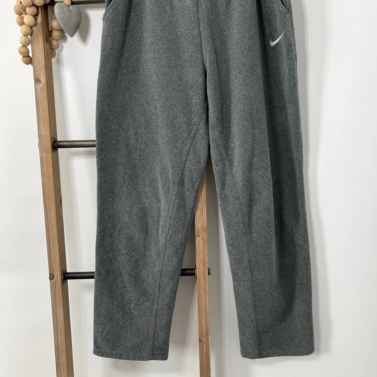 Nike Dri Fit Gray Sweatpants‎ Wide Leg Size Large - Image 3