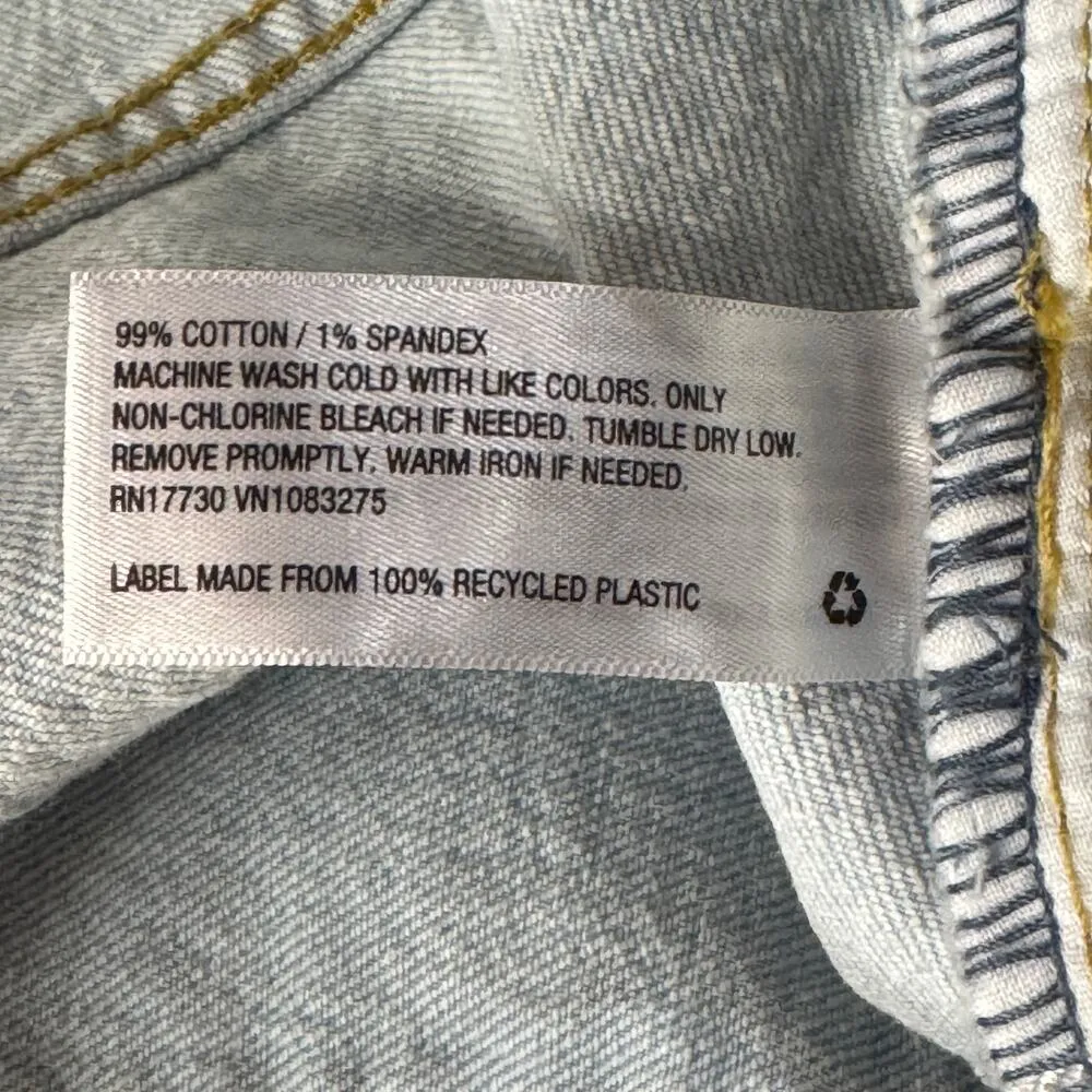 Universal Thread SZ 8/29 Curvy Vintage Straight Jeans Button-Fly Distressed Blue - Image 10