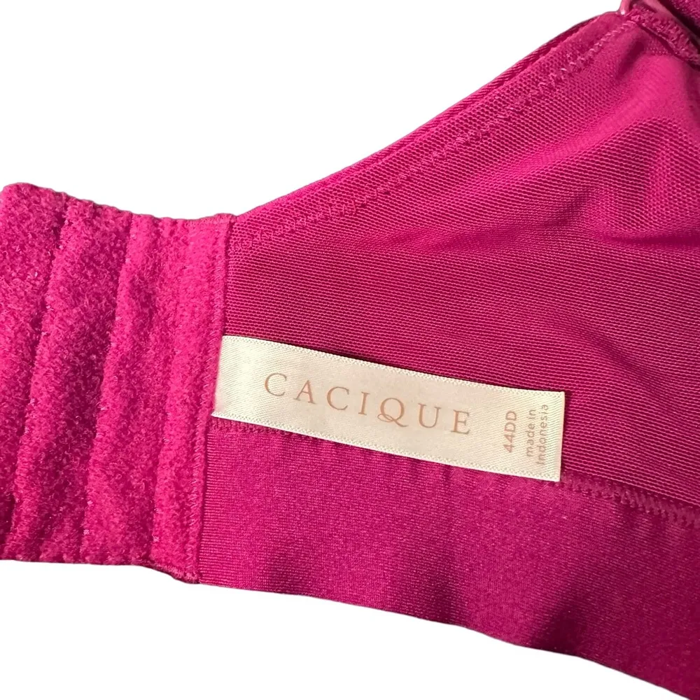 Cacique Bra 44DD Fuschia Comfort Bliss Lightly Lined Wire Medium Coverage - Image 5