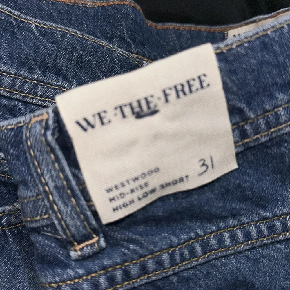 NWT Free People We The Free Westwood Mid Rise High Low Jean Shorts - Image 6