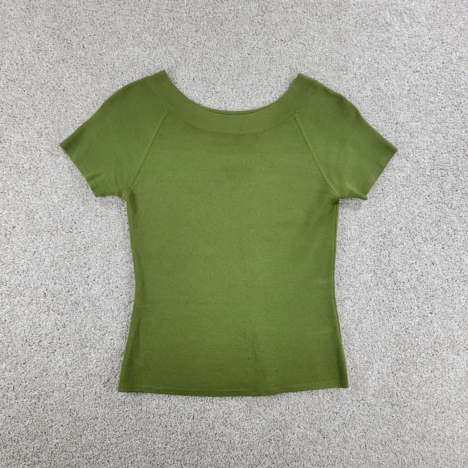 Joseph A Basic Shirt Womens S Green‎ Plain Stretch Fit Pullover Scoop Neck Layer Green - Image 10