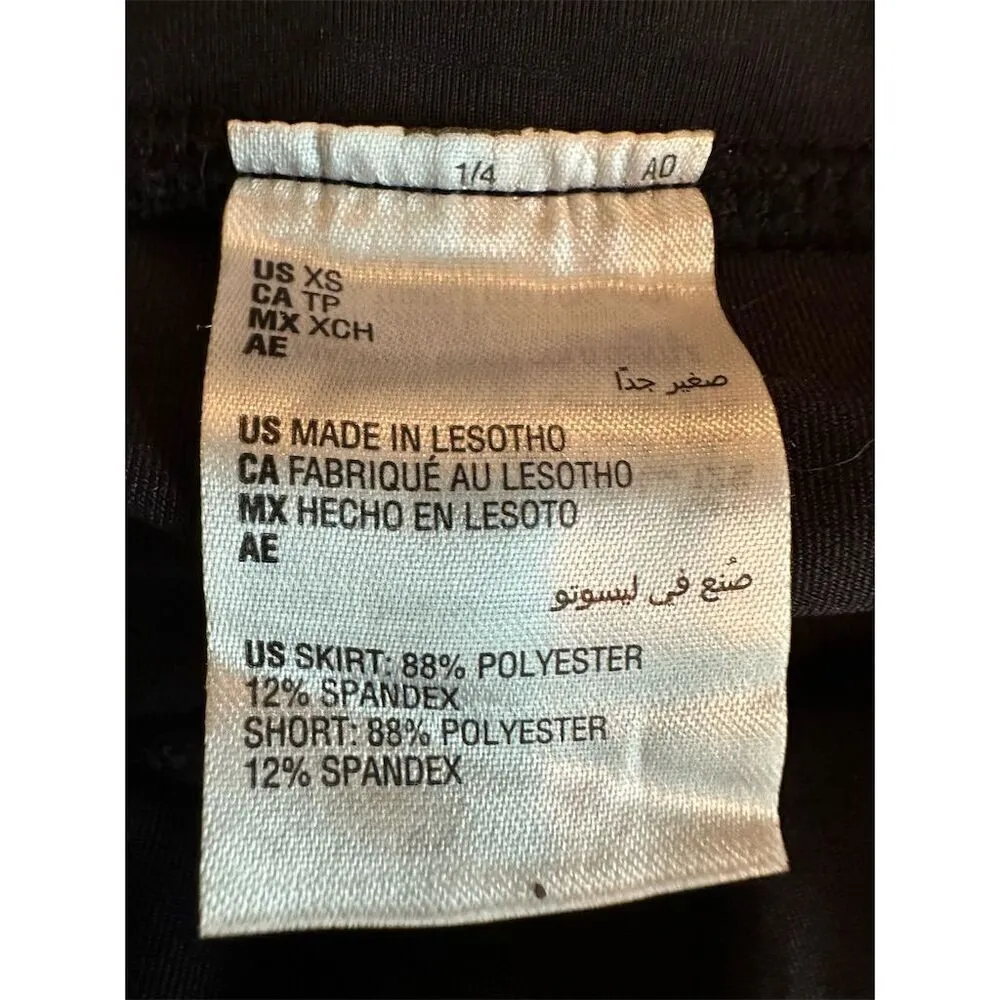 Ideology Women's XS Black Ruffle Skort Casual Short Elastic Waist - Image 7