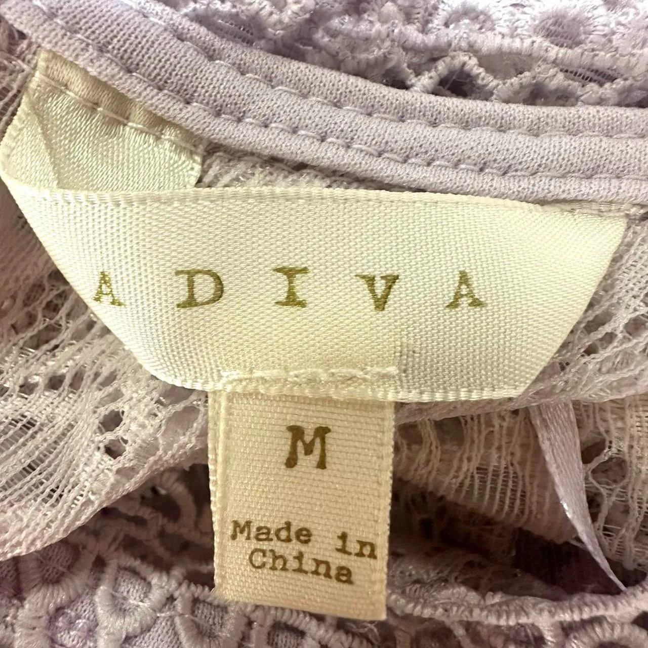 ADIVA Lilac Purple Lace Ruffles Tank Top Women M Coquette Fairycore Western Boho Size M - Image 5