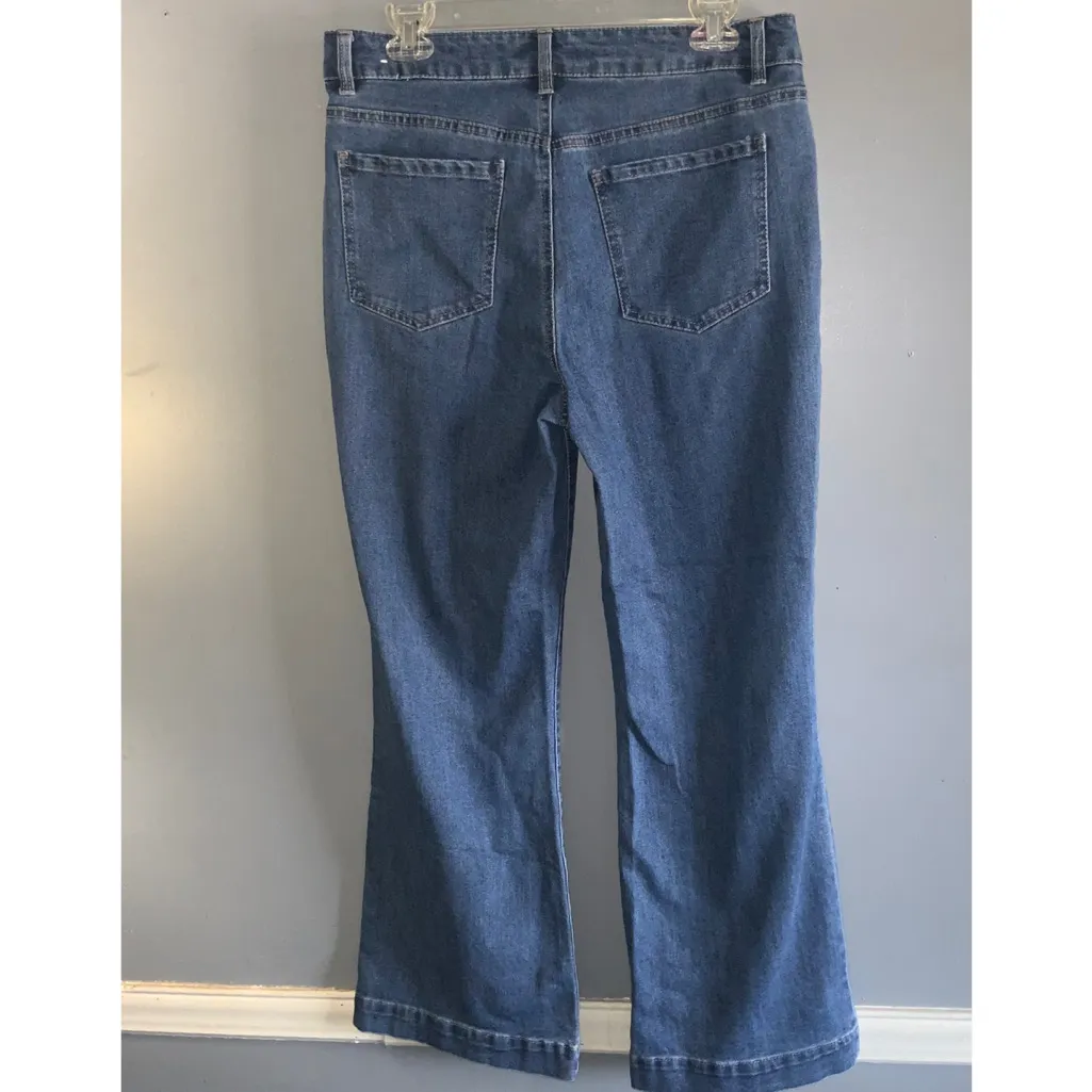 Rachel Zoe High Waist Medium Washed Blue Straight Leg Jeans Size 10 - Image 3