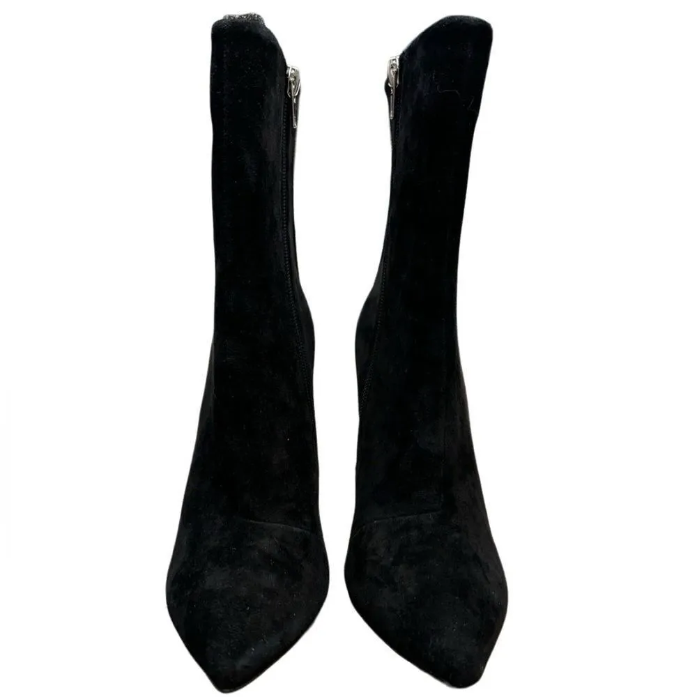 NWT Steve Madden Black Suede Boots with Rhinestone Back - Image 3