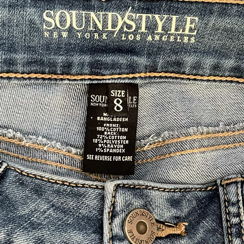 NWT SOUND/STYLE Josie High Rise Relaxed Fit Denim Jogger Jeans 8/29 Blue Size undefined - Image 11