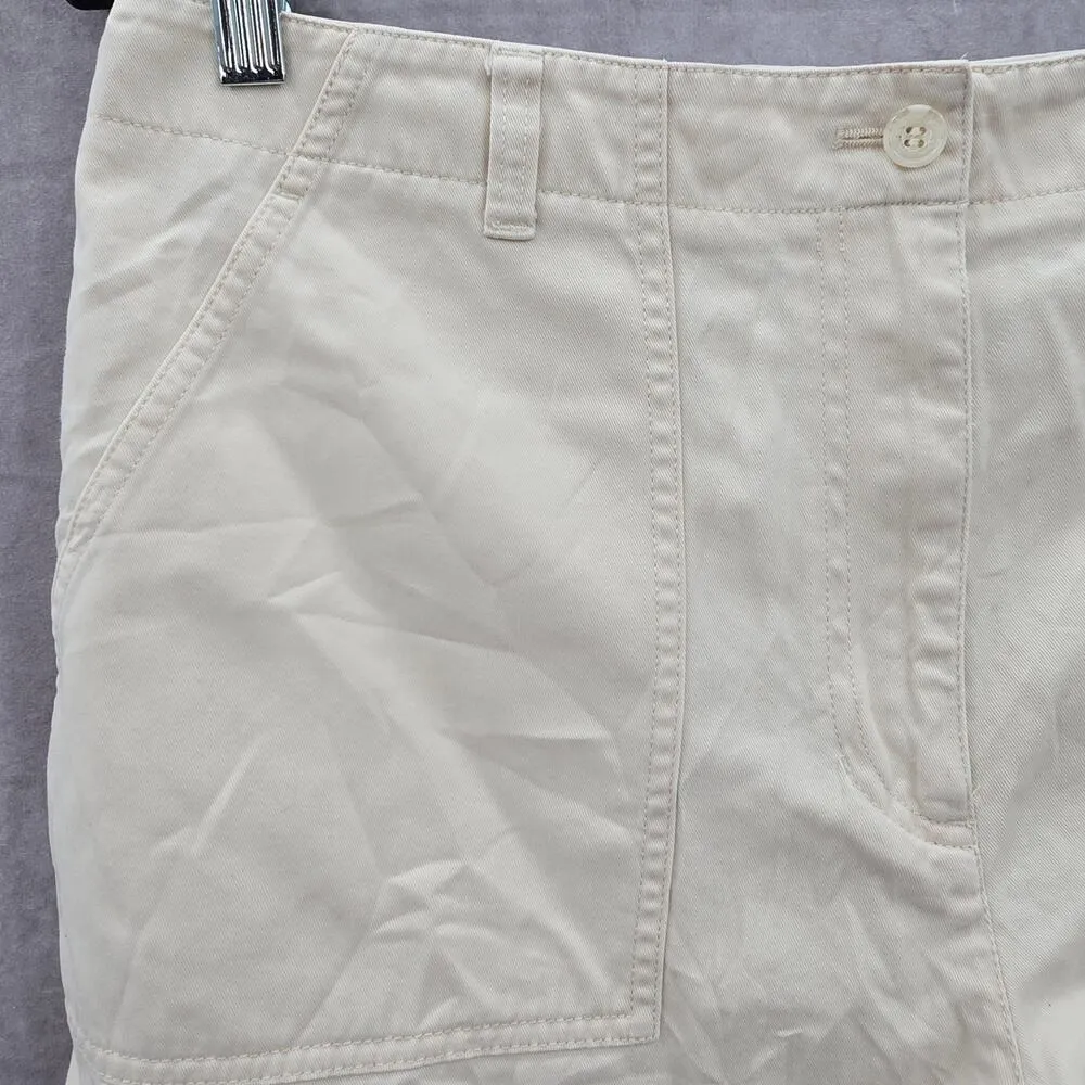 Jones New York Sport Khaki Flat Front Bermuda Bottoms Pants Shorts Plus 14 - Image 3