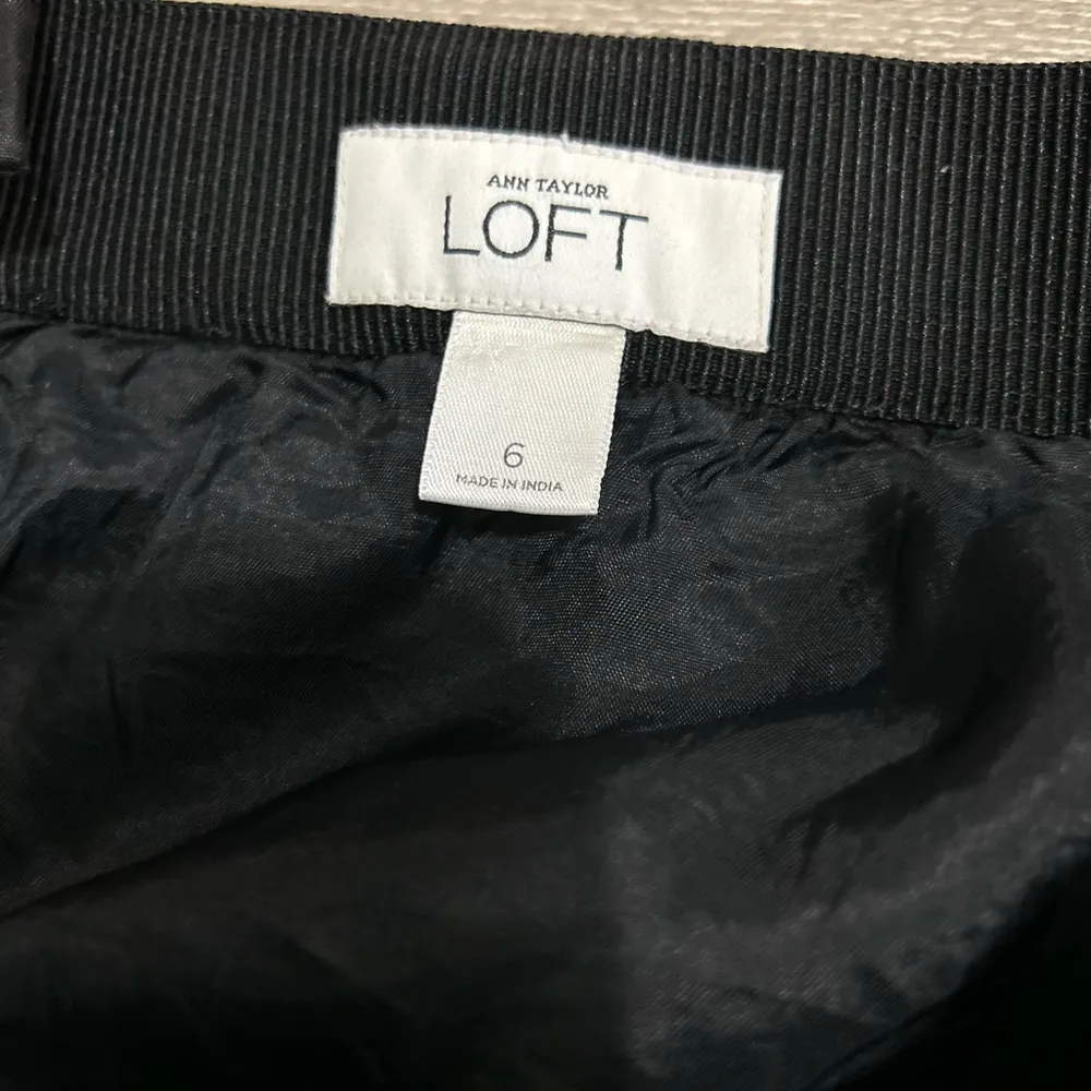 Loft Black Faux Leather Career Mini Skirt - Image 4