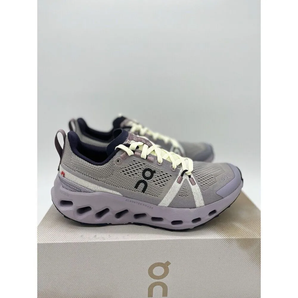 On Cloudsurfer Trail Size 10 Womens Seedling Lilac Purple Black Running Shoes Gray - Image 3