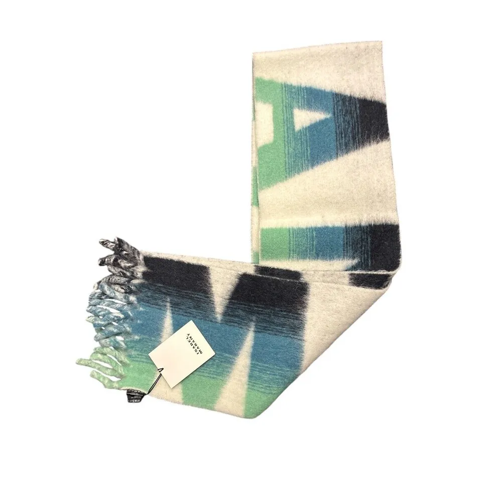 Isabel Marant Loliana alpaca scarf with logo New $385 - Image 2