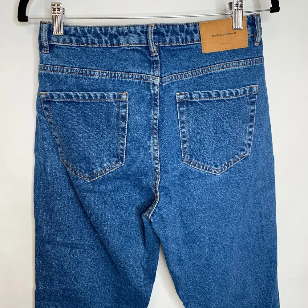 Zara Tafaluc denimwear Straight Leg Mom Jean Sz 6 - Image 4
