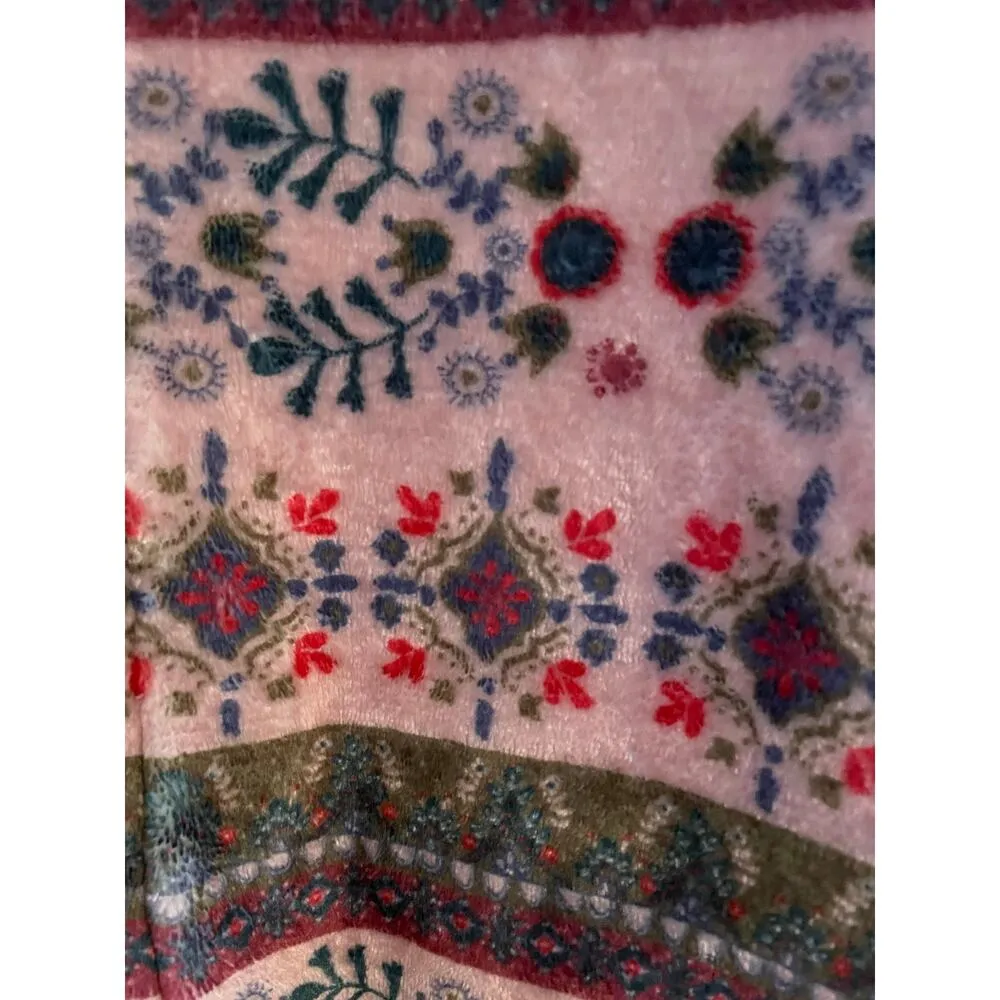 Natural Life Fleece Onesie Pajamas Pink Floral size Small - Image 6