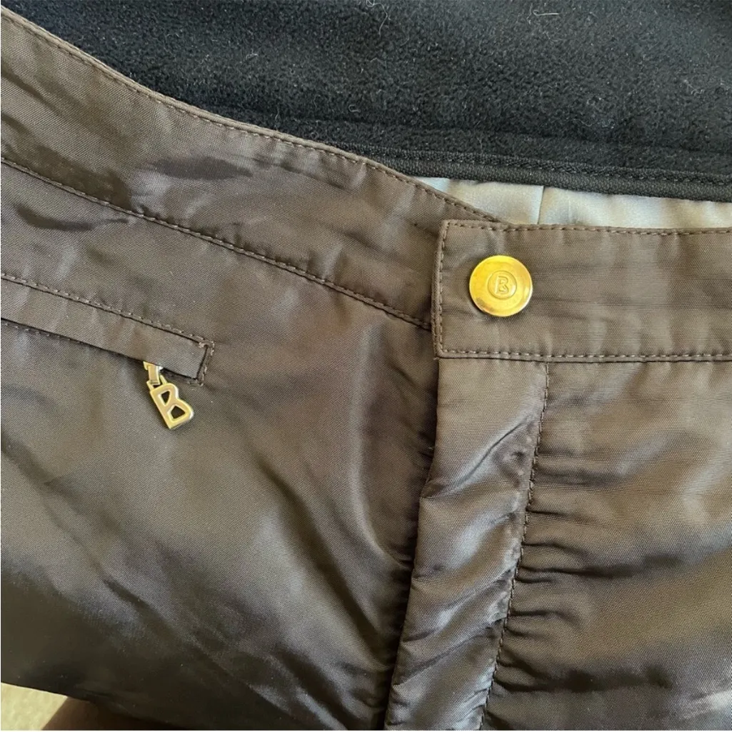 Bogner Zipper Flare Snow Ski Pants in Chocolate Brown Size 10 - Image 6