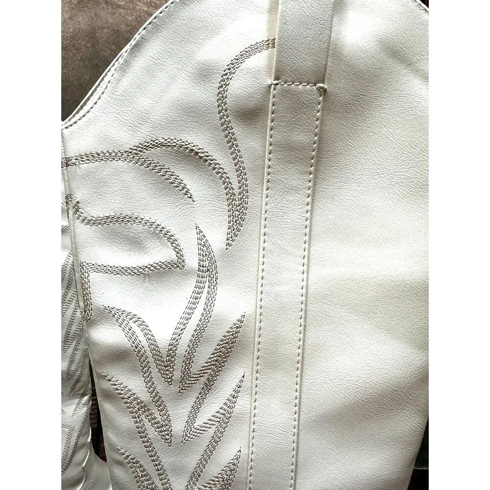 Qupid  Vaca 35X Cowboy Boots - Nude - size 10 - Image 7