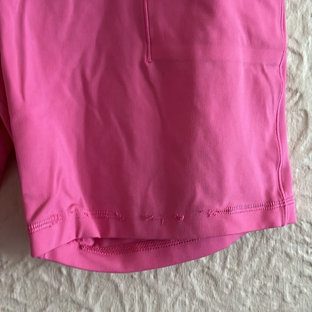 Aerie Offline Pink High Rise Bike Shorts 7” Inseam Pockets XL - Image 3