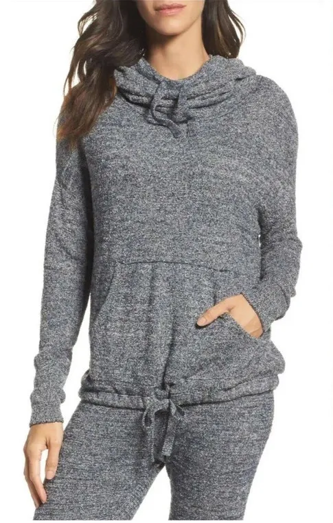 Barefoot Dreams CozyChic Lite Pebble Beach Hoodie (L) - Image 1