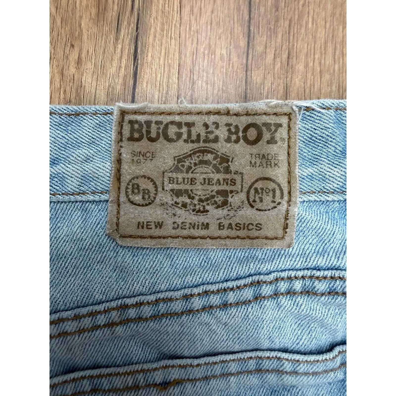 Vintage‎ Bugle Boy Jeans 705 34x30 Light Wash 90s Straight Leg Denim - Image 8