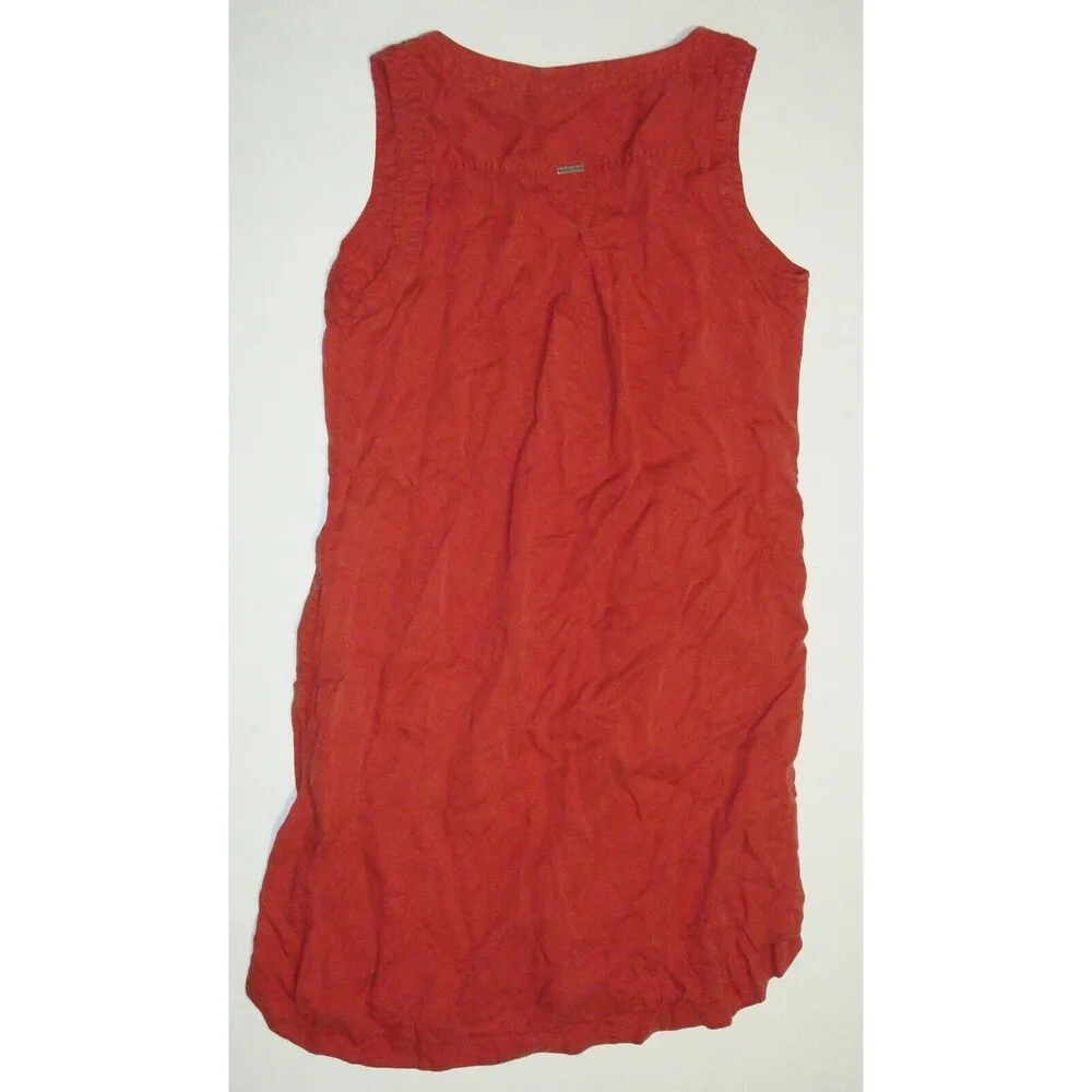 New Womens NWT PrAna M Talton Dress Pockets Patina Red Buttons Sleeveless Soft - Image 9