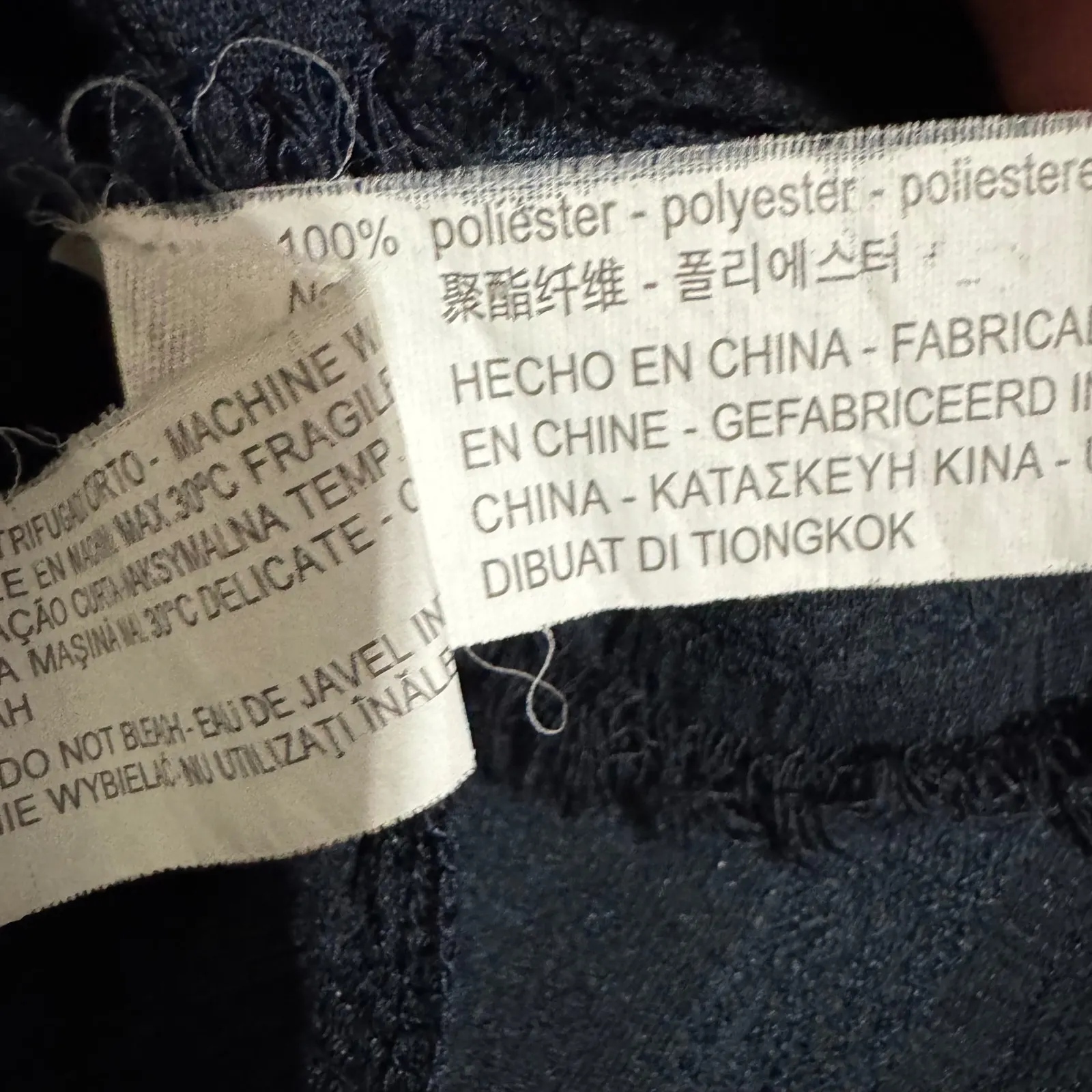 ZARA BASIC Black Textured Fringe Border White Side Long Sleeve Top Women Size M Size M - Image 11