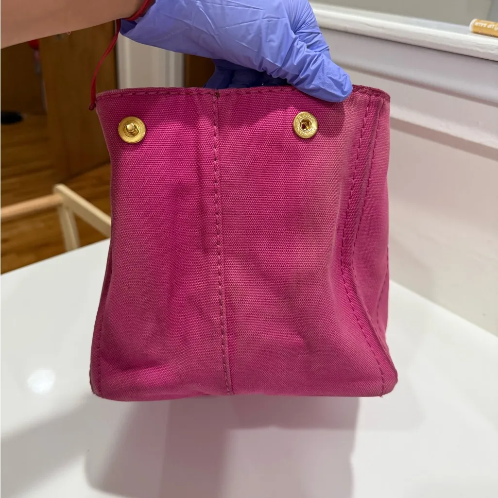 Prada Pink Canapa GM Tote - Image 3