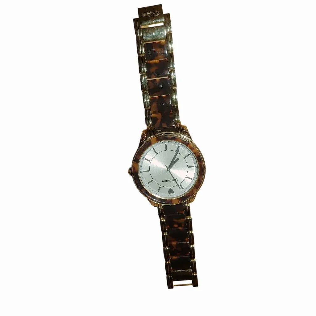 Brighton Carpinteria  Watch Gold Brown Links Tortoise Shell Band Adjustable - Image 7