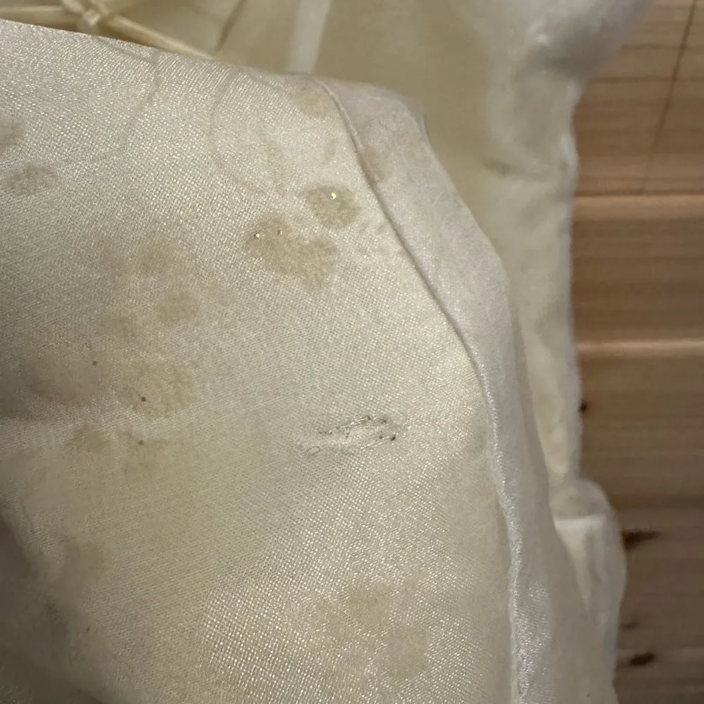 Vintage Zum Zum Niki Livas Size Medium Pale Daffodil Cross Back Floral Ball Gown Yellow - Image 14