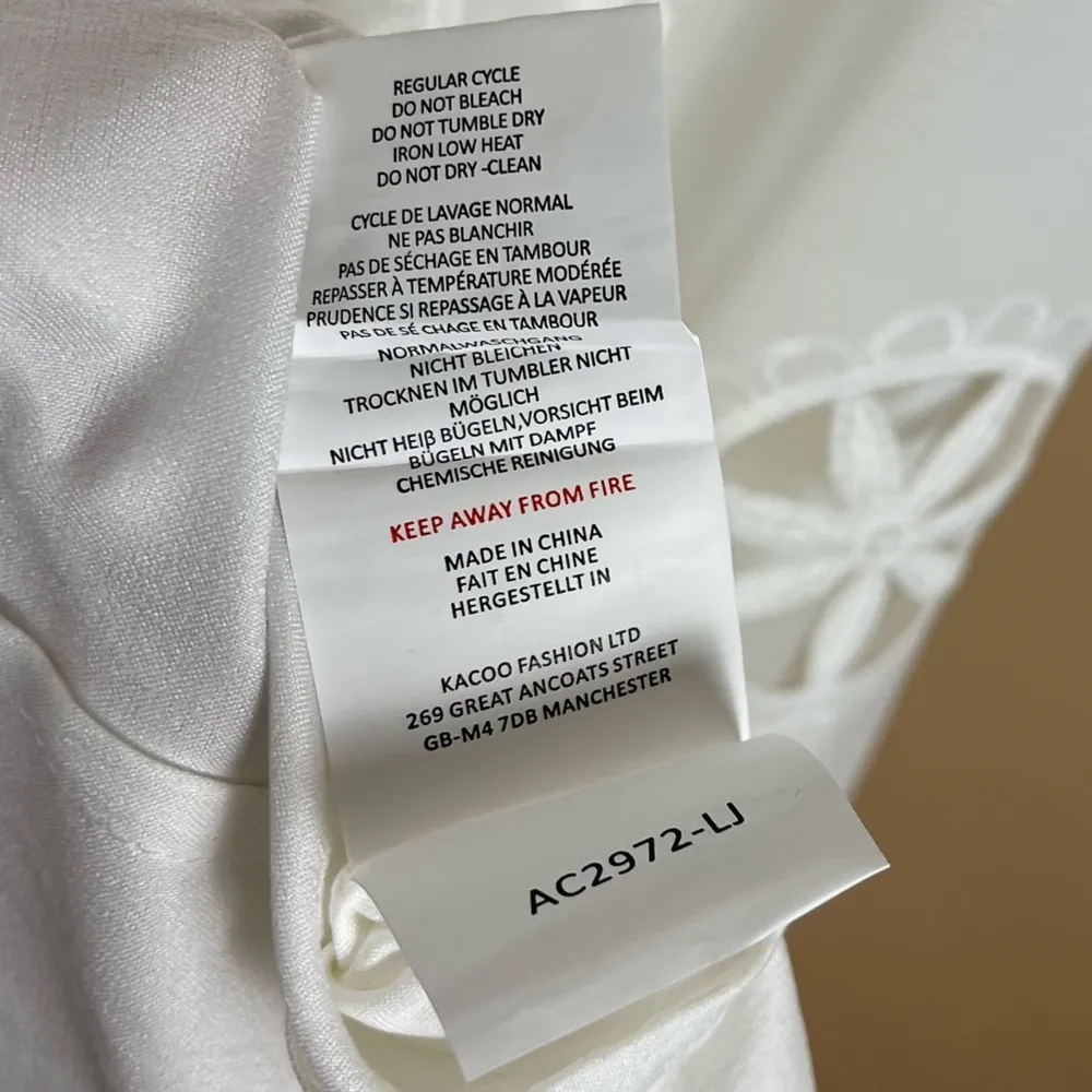 True Decadence Size 10 Daisy Floral Embroidered Boho Cap Sleeve Retro Maxi Dress White - Image 5