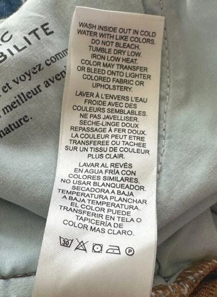 FRAME Sea Cut Off Waist Maxi Jean Denim Skirt Raw Hem‎ Blue Front Slit 26 - Image 14